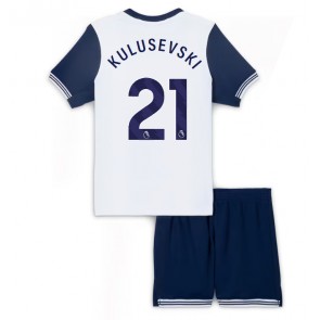 Billiga Tottenham Hotspur Dejan Kulusevski #21 Hemmatröja Barn 2024-25 Kortärmad (+ Korta byxor)